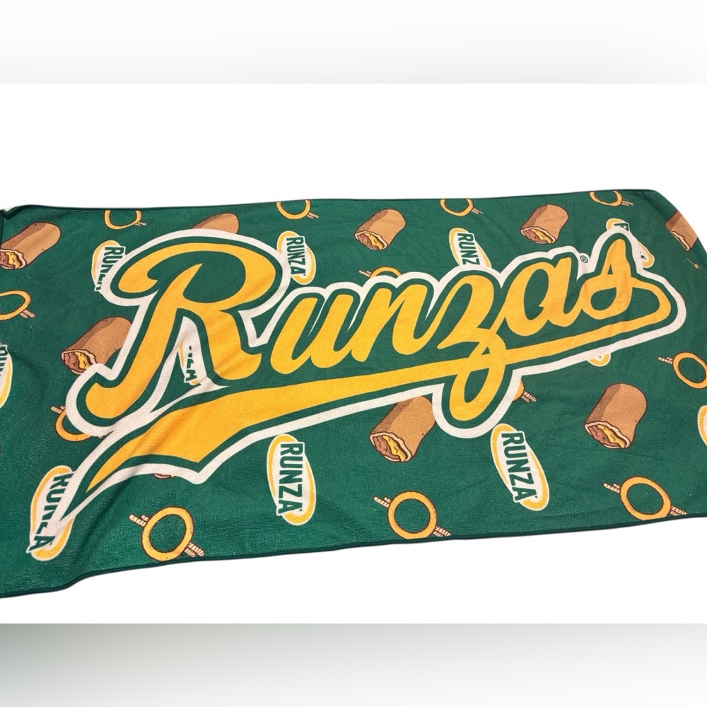 Runza Restaurants Thin Beach Towel 55” x 27” Runzas Nebraska Advertising.